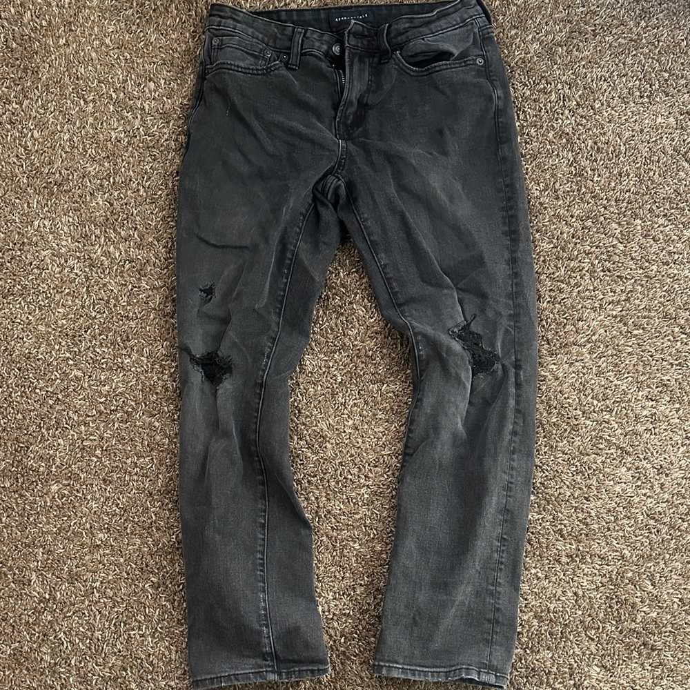 Aeropostale Men's Charcoal Skinny Jeans